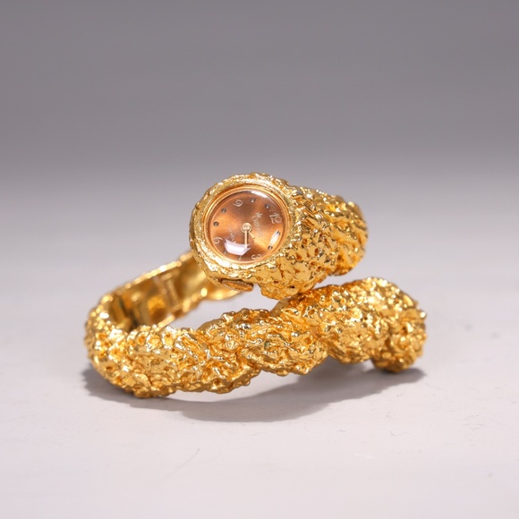 Vintage Trifari Johnathan Bailey For Clamper Lady Watch Bracelet Bangle - Picture 4 of 6